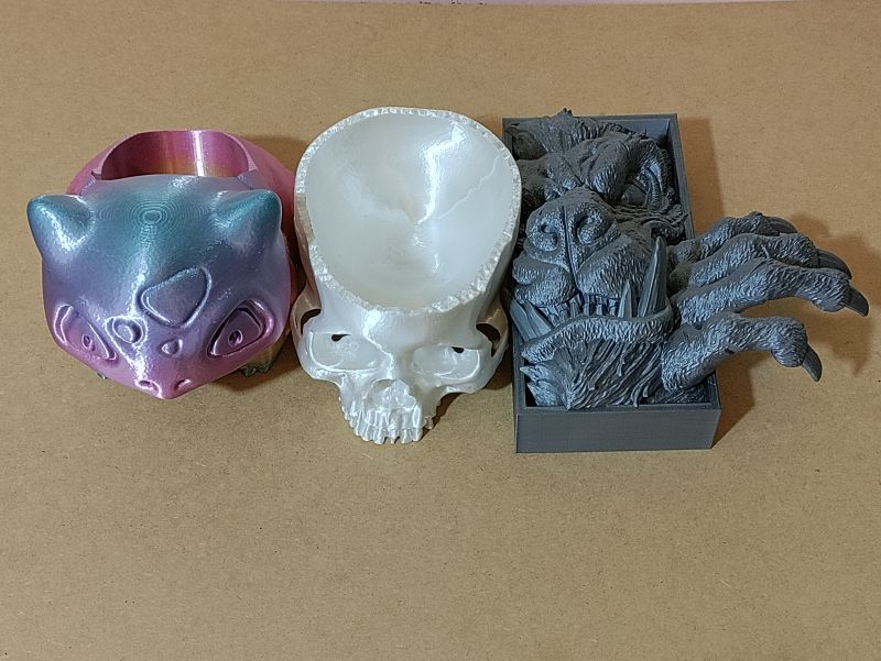 3D-печать: Бульбазавр, череп и монстр